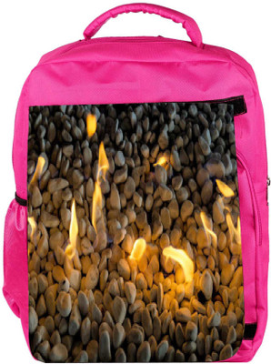 

Snoogg Eco Friendly Canvas Fire Pebble Designer Backpack Rucksack School Travel Unisex Casual Canvas Bag Bookbag Satchel 5 L Backpack(Pink)