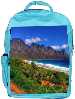 

Snoogg Eco Friendly Canvas Beach View Designer Backpack Rucksack School Travel Unisex Casual Canvas Bag Bookbag Satchel 5 L Backpack(Blue)