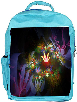 

Snoogg Eco Friendly Canvas Amazing Neon Flowers Designer Backpack Rucksack School Travel Unisex Casual Canvas Bag Bookbag Satchel 5 L Backpack(Blue)