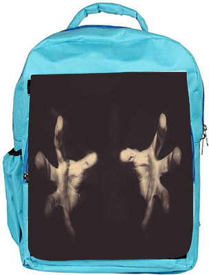 Snoogg Eco Friendly Canvas Grabbing Hands Designer Backpack Rucksack School Travel Unisex Casual Canvas Bag Bookbag Satchel 5 L Backpack(Blue)