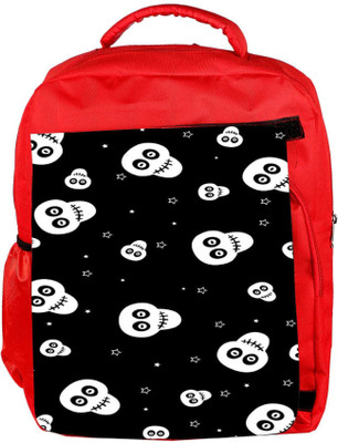 

Snoogg Eco Friendly Canvas Skull Pattern 2437 Backpack Rucksack School Travel Unisex Casual Canvas Bag Bookbag Satchel 5 L Backpack(Red)