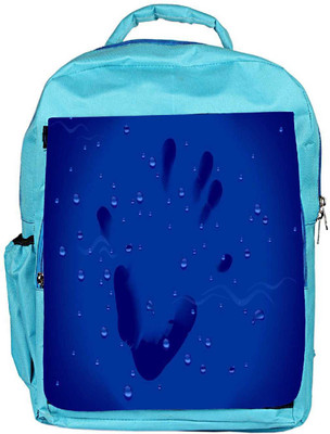 

Snoogg Eco Friendly Canvas Hand Print Designer Backpack Rucksack School Travel Unisex Casual Canvas Bag Bookbag Satchel 5 L Backpack(Blue)