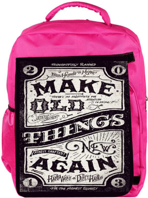 

Snoogg Eco Friendly Canvas Make New Things Backpack Rucksack School Travel Unisex Casual Canvas Bag Bookbag Satchel 5 L Backpack(Pink)