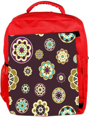 

Snoogg Eco Friendly Canvas Maroon Floral Pattern Designer Backpack Rucksack School Travel Unisex Casual Canvas Bag Bookbag Satchel 5 L Backpack(Red)