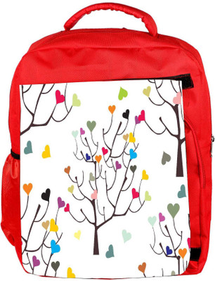 

Snoogg Eco Friendly Canvas Colorful Hearts Designer Backpack Rucksack School Travel Unisex Casual Canvas Bag Bookbag Satchel 5 L Backpack(Red)