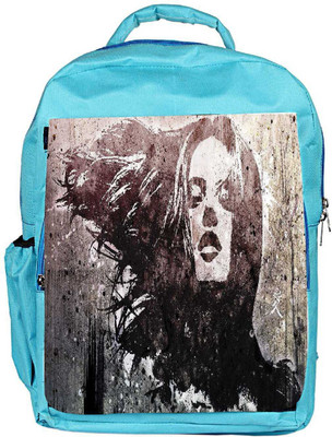 

Snoogg Eco Friendly Canvas Biker Grunge Chic Backpack Rucksack School Travel Unisex Casual Canvas Bag Bookbag Satchel 5 L Backpack(Blue)
