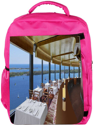 

Snoogg Eco Friendly Canvas Restaurent Designer Backpack Rucksack School Travel Unisex Casual Canvas Bag Bookbag Satchel 5 L Backpack(Pink)