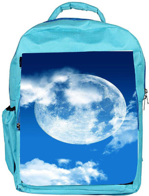 

Snoogg Eco Friendly Canvas Blue Sky Moon Backpack Rucksack School Travel Unisex Casual Canvas Bag Bookbag Satchel 5 L Backpack(Blue)