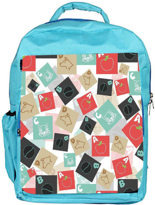 

Snoogg Eco Friendly Canvas A For Apple Designer Backpack Rucksack School Travel Unisex Casual Canvas Bag Bookbag Satchel 5 L Backpack(Blue)