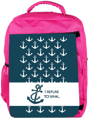 

Snoogg Eco Friendly Canvas I Refuse To Sink Backpack Rucksack School Travel Unisex Casual Canvas Bag Bookbag Satchel 5 L Backpack(Pink)