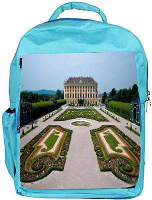 

Snoogg Eco Friendly Canvas Big Palace Designer Backpack Rucksack School Travel Unisex Casual Canvas Bag Bookbag Satchel 5 L Backpack(Blue)