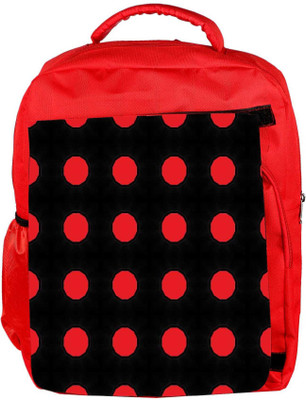 

Snoogg Eco Friendly Canvas Red Spots Black Pattern Designer Backpack Rucksack School Travel Unisex Casual Canvas Bag Bookbag Satchel 5 L Backpack(Red)