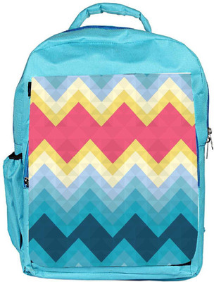 

Snoogg Eco Friendly Canvas Awesome Colour Chevron Backpack Rucksack School Travel Unisex Casual Canvas Bag Bookbag Satchel 5 L Backpack(Blue)