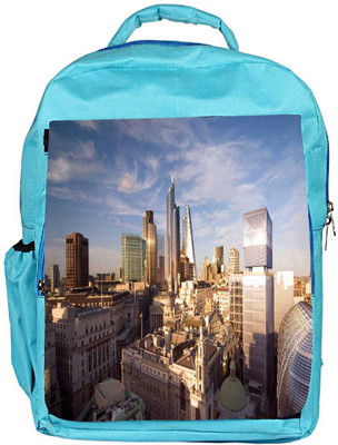 

Snoogg Eco Friendly Canvas Big Buildings Designer Backpack Rucksack School Travel Unisex Casual Canvas Bag Bookbag Satchel 5 L Backpack(Blue)