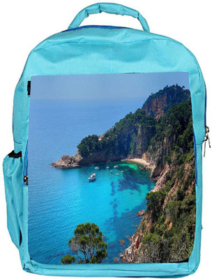 

Snoogg Eco Friendly Canvas Boats On Sea Designer Backpack Rucksack School Travel Unisex Casual Canvas Bag Bookbag Satchel 5 L Backpack(Blue)