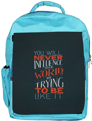 

Snoogg Eco Friendly Canvas Never Be Like It Backpack Rucksack School Travel Unisex Casual Canvas Bag Bookbag Satchel 5 L Backpack(Blue)