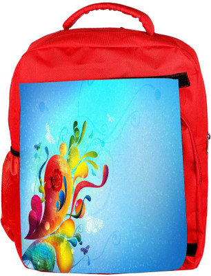 

Snoogg Eco Friendly Canvas Colorful Paint Designer Backpack Rucksack School Travel Unisex Casual Canvas Bag Bookbag Satchel 5 L Backpack(Red)