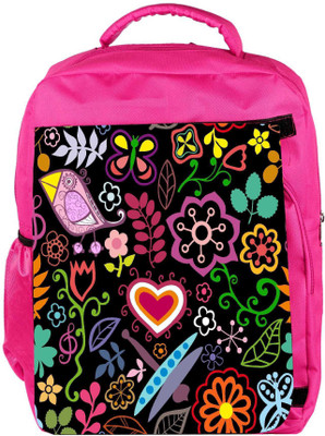 

Snoogg Eco Friendly Canvas Colorful Floral Seamless Pattern In Cartoon Style Seamless Pattern Backpack Rucksack School Travel Unisex Casual Canvas Bag Bookbag Satchel 5 L Backpack(Pink)