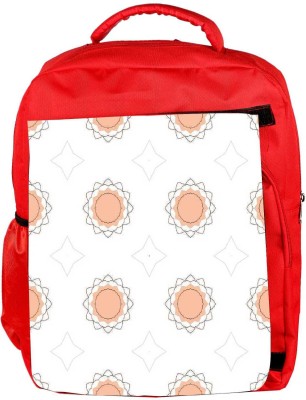 

Snoogg Eco Friendly Canvas Cream Floral Designer Backpack Rucksack School Travel Unisex Casual Canvas Bag Bookbag Satchel 5 L Backpack(Red)