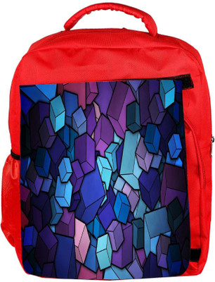 

Snoogg Eco Friendly Canvas Colorful Blocks Designer Backpack Rucksack School Travel Unisex Casual Canvas Bag Bookbag Satchel 5 L Backpack(Red)