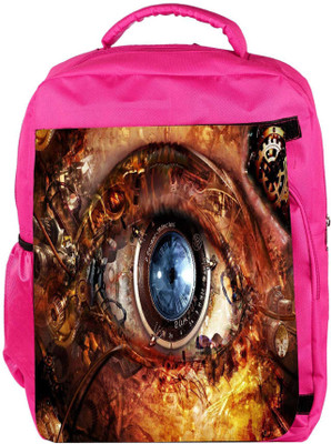 

Snoogg Eco Friendly Canvas Mechanism Of Eye Designer Backpack Rucksack School Travel Unisex Casual Canvas Bag Bookbag Satchel 5 L Backpack(Pink)
