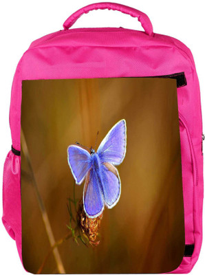 

Snoogg Eco Friendly Canvas Unique Butterfly Designer Backpack Rucksack School Travel Unisex Casual Canvas Bag Bookbag Satchel 5 L Backpack(Pink)