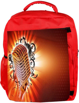 

Snoogg Eco Friendly Canvas Karaoke Background Backpack Rucksack School Travel Unisex Casual Canvas Bag Bookbag Satchel 5 L Backpack(Red)