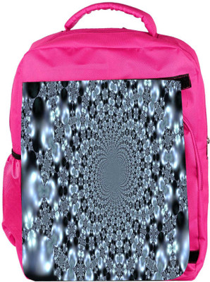 

Snoogg Eco Friendly Canvas Abstract Black Design Designer Backpack Rucksack School Travel Unisex Casual Canvas Bag Bookbag Satchel 5 L Backpack(Pink)