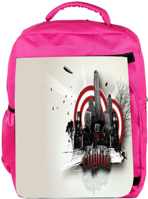 

Snoogg Eco Friendly Canvas Citylife Designer Backpack Rucksack School Travel Unisex Casual Canvas Bag Bookbag Satchel 5 L Backpack(Pink)