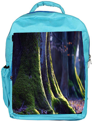 

Snoogg Eco Friendly Canvas Abstract Green Tree Designer Backpack Rucksack School Travel Unisex Casual Canvas Bag Bookbag Satchel 5 L Backpack(Blue)