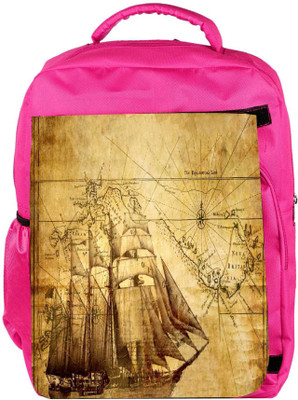

Snoogg Eco Friendly Canvas Navigator'S Map Designer Backpack Rucksack School Travel Unisex Casual Canvas Bag Bookbag Satchel 5 L Backpack(Pink)