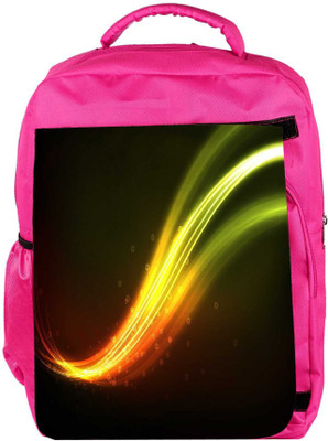

Snoogg Eco Friendly Canvas Green Waves Design Designer Backpack Rucksack School Travel Unisex Casual Canvas Bag Bookbag Satchel 5 L Backpack(Pink)