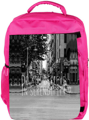 

Snoogg Eco Friendly Canvas Do You Believe In Serendipity Backpack Rucksack School Travel Unisex Casual Canvas Bag Bookbag Satchel 5 L Backpack(Pink)