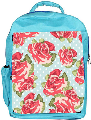 

Snoogg Eco Friendly Canvas Beautiful Seamless Rose Pattern With Blue Polka Dot Background Backpack Rucksack School Travel Unisex Casual Canvas Bag Bookbag Satchel 5 L Backpack(Blue)