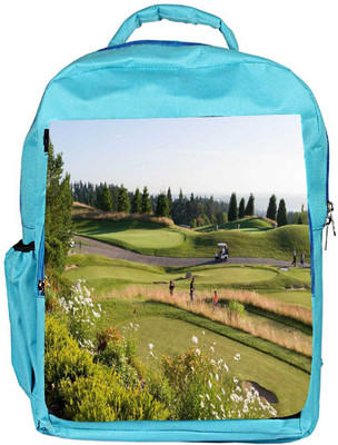 

Snoogg Eco Friendly Canvas Abstract Golf Players Designer Backpack Rucksack School Travel Unisex Casual Canvas Bag Bookbag Satchel 5 L Backpack(Blue)