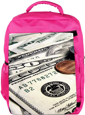 

Snoogg Eco Friendly Canvas Dollars Calling Backpack Rucksack School Travel Unisex Casual Canvas Bag Bookbag Satchel 5 L Backpack(Pink)