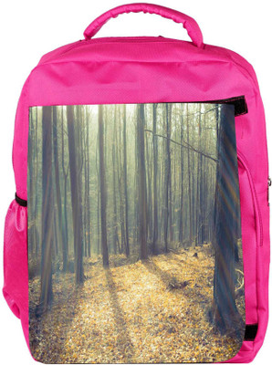 

Snoogg Eco Friendly Canvas Focused Light In Forest Designer Backpack Rucksack School Travel Unisex Casual Canvas Bag Bookbag Satchel 5 L Backpack(Pink)