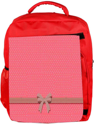 

Snoogg Eco Friendly Canvas Gift Polka Backpack Rucksack School Travel Unisex Casual Canvas Bag Bookbag Satchel 5 L Backpack(Red)