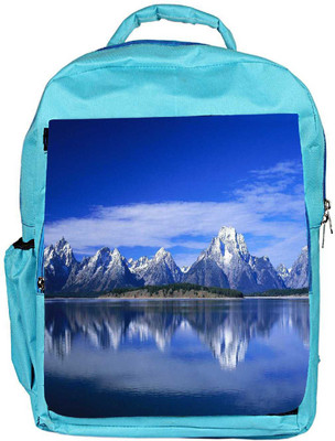 

Snoogg Eco Friendly Canvas White Mountain And Sea Designer Backpack Rucksack School Travel Unisex Casual Canvas Bag Bookbag Satchel 5 L Backpack(Blue)