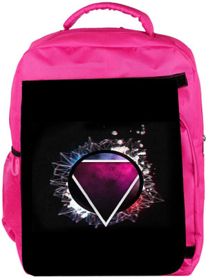 

Snoogg Eco Friendly Canvas Triangle In A Circle 2726 Backpack Rucksack School Travel Unisex Casual Canvas Bag Bookbag Satchel 5 L Backpack(Pink)