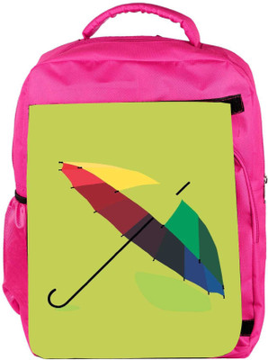 

Snoogg Eco Friendly Canvas Monsoon Umbrella 2467 Backpack Rucksack School Travel Unisex Casual Canvas Bag Bookbag Satchel 5 L Backpack(Pink)