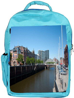 

Snoogg Eco Friendly Canvas Brown Color Water Designer Backpack Rucksack School Travel Unisex Casual Canvas Bag Bookbag Satchel 5 L Backpack(Blue)
