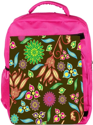 

Snoogg Eco Friendly Canvas Colorful Petals Designer Backpack Rucksack School Travel Unisex Casual Canvas Bag Bookbag Satchel 5 L Backpack(Pink)