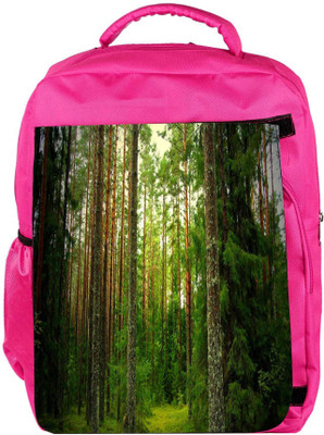

Snoogg Eco Friendly Canvas Wooden Trees Used Designer Backpack Rucksack School Travel Unisex Casual Canvas Bag Bookbag Satchel 5 L Backpack(Pink)