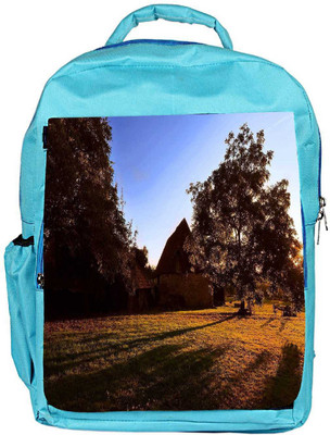 

Snoogg Eco Friendly Canvas House And Tree Designer Backpack Rucksack School Travel Unisex Casual Canvas Bag Bookbag Satchel 5 L Backpack(Blue)