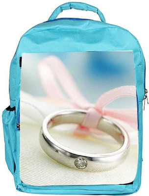 

Snoogg Eco Friendly Canvas Love Silver Ring Backpack Rucksack School Travel Unisex Casual Canvas Bag Bookbag Satchel 5 L Backpack(Blue)