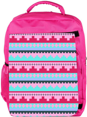 Snoogg Eco Friendly Canvas Digit Aztec Pink Backpack Rucksack School Travel Unisex Casual Canvas Bag Bookbag Satchel 5 L Backpack(Pink)