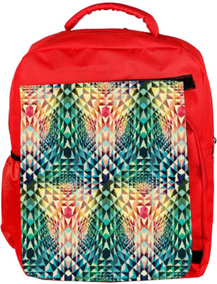 

Snoogg Eco Friendly Canvas Mosaic 2660 Backpack Rucksack School Travel Unisex Casual Canvas Bag Bookbag Satchel 5 L Backpack(Red)