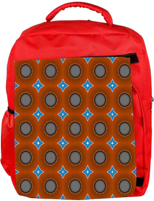 

Snoogg Eco Friendly Canvas Blue Stars Brown Pattern Designer Backpack Rucksack School Travel Unisex Casual Canvas Bag Bookbag Satchel 5 L Backpack(Red)