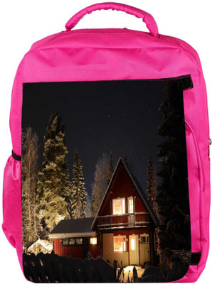 

Snoogg Eco Friendly Canvas Road Way At Night Designer Backpack Rucksack School Travel Unisex Casual Canvas Bag Bookbag Satchel 5 L Backpack(Pink)